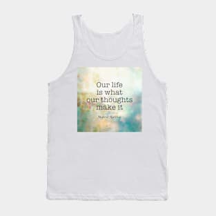 Motivational Literary Quote Text on abstract art Tank Top